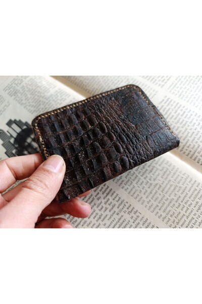 Mahfuz Genuine Leather Top Quality Fully Handmade Minimalist Wallet 15.5X10.5 cm Sda3
