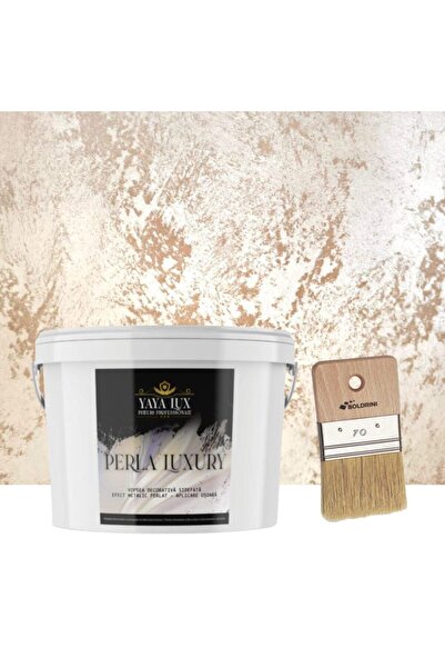 YaYa Color Vopsea decorativa de Lux, Perla Luxury cu Fulgi Perlati, Cafea cu ...