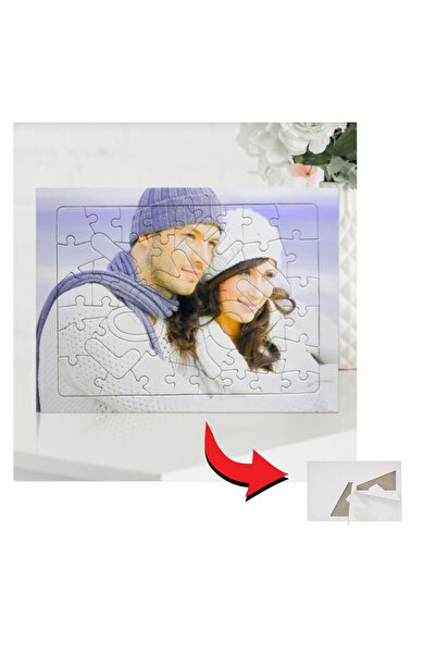 TOMRİSH SHOP Kişiye Özel Puzzle I Love You Parça Ayaklı Puzzle (20x27Cm) 51 P...