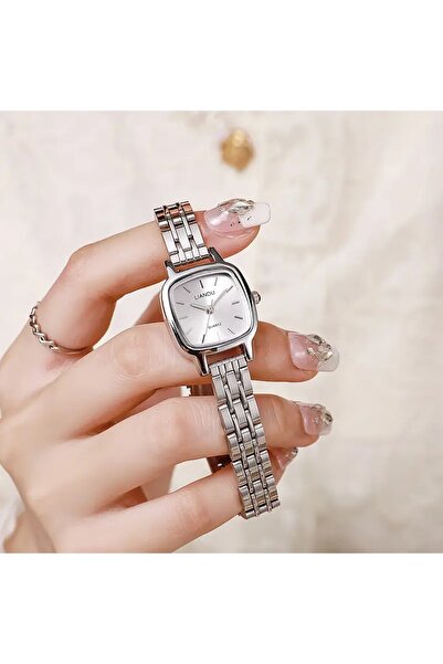 Ayzen Silver Color Square Women Watch