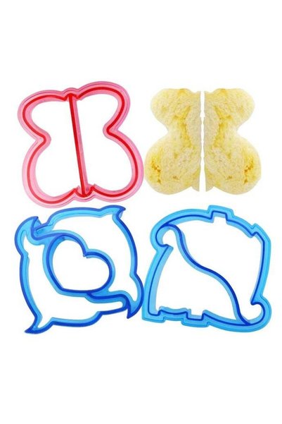 Generic 3 Pcs Sandwich Mold Sandwich Cutter in Cute Color and Creative Shapes...