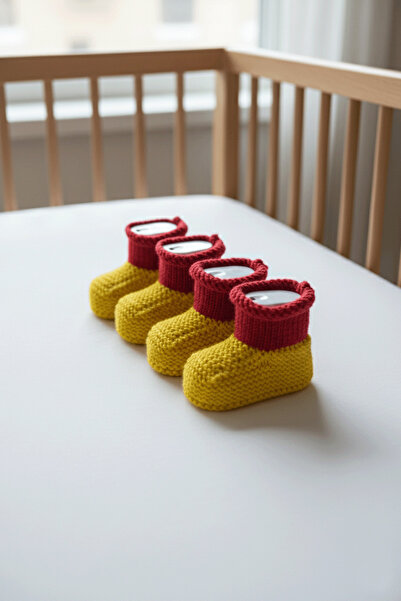 Hiciw أحذية أطفال محبوكة يدويًا، بلونين | |   أحذية للأطفال من عمر 0-1 سنة