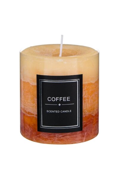 MYONNA IT & E- COMMERCE Paraffin Scented Candle, Coffee, Diameter 7.5 cm, Height 7 cm, Multicolor