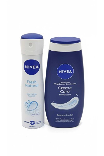 NIVEA Creme Care Banyo ve Duş Jeli+Fresh Natural Deodorant