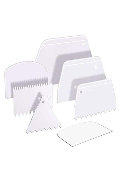 Generic erorex Cake Scraper Cake Smoother, 7 Pcs Dough Scraper Bowl Scraper Cutters Cake Icing Scraper Smoo