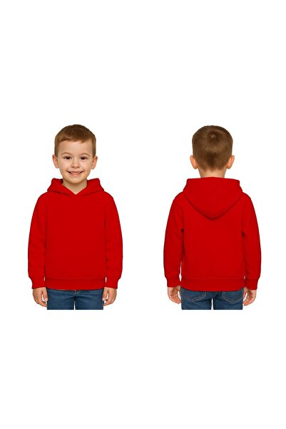 SEDİRLİ Унисекс детска суитшърт с качулка без принт, изработена от 3-нишкова ...
