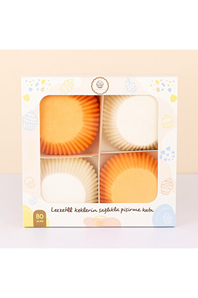 alenked Patterned Muffin Cake Mold 80 Pieces