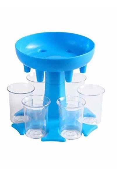 Generic 6 Shot Glass Dispenser and Holder Party Drinks Dispenser with 6 Glasses Easy Pour Liquor Dispenser