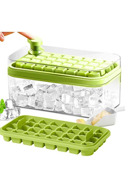 Generic Ice Cube Tray Set with Lids and Storage Bin, 2-Pack Silicone Ice Cube Molds for Freezer, 64 Ice Cub