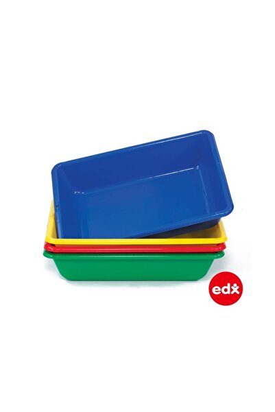 Edx Education صينية مياه سطح المكتب (أحمر، أزرق، أصفر، أخضر. مجموعة من 4 ألوان)