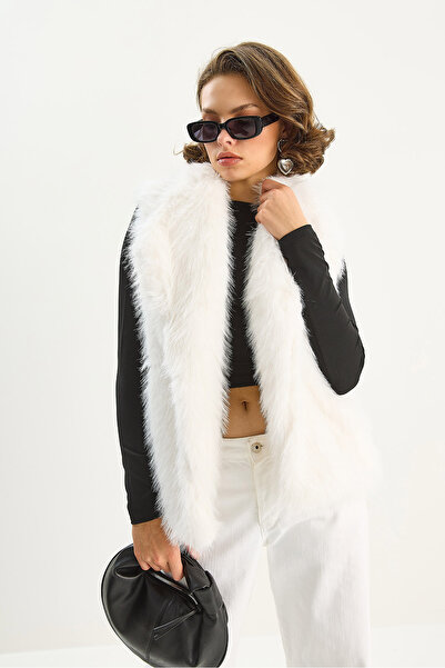 Bianco Lucci Women's Lined Faux Vest 6804 60283717