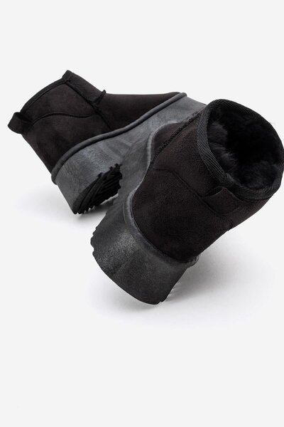 CCWAY AYAKKABI Yüksek Tabanlı Mini Bot SİYAH