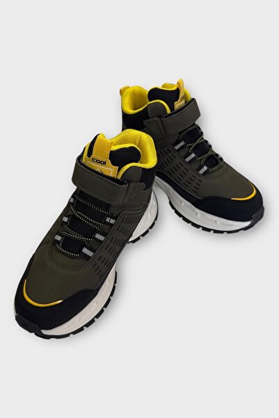 Liger Children's High-Top Basketball Style Sneakers Khaki