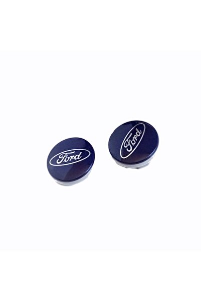 Aftermarket Set de 2 capace de jantă 54mm pentru Ford, albastre, pentru jante...