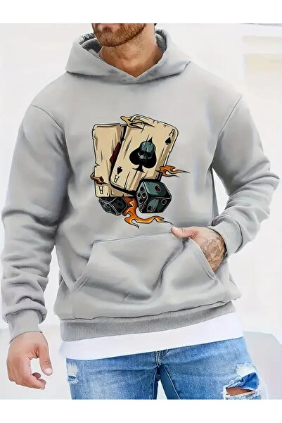 WOODROFFE Men's Kart Zar Printed Crew Neck Sweatshirt and Jogger Pants Set