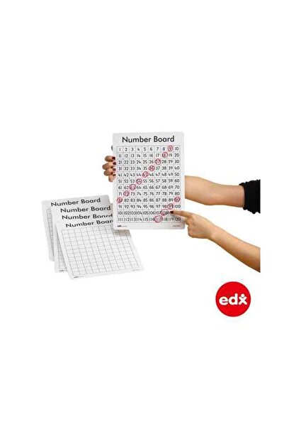 Edx Education Plastic Dry Erase Boards - Number boards 1-120
