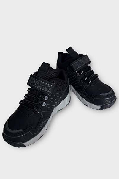 Liger Αντιολισθητική σόλα με Velcro Αθλητικά Παιδικά Μποτάκια ΜΑΥΡΟ