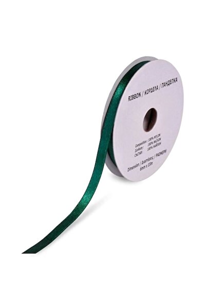 SHOPIENS Panglică de satin, nailon, 10m x 0.6cm, verde