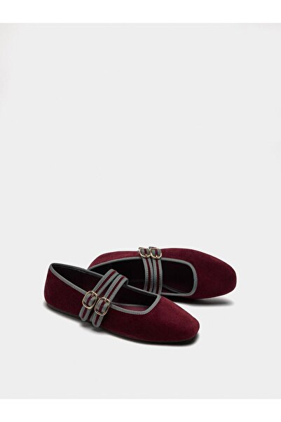 PARFOIS Çift Tokalı Kumaş Babet