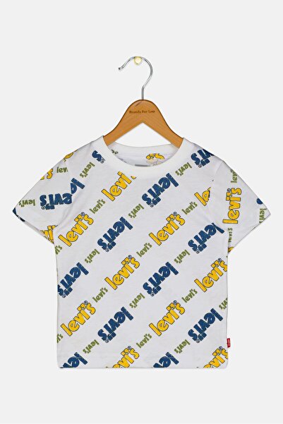 Levi's Kids Boy Crew Neck Short Sleeve Graphic Print T-Shirt, Multicolor