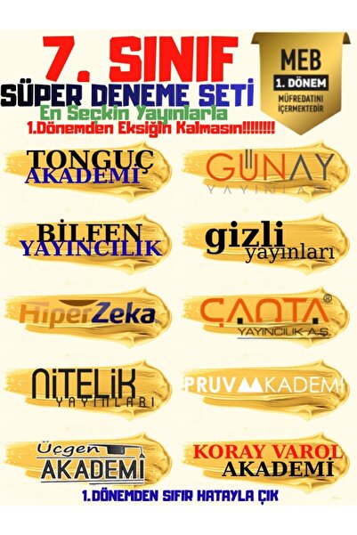 Bilfen Yayıncılık 7. Sınıf Lgs 1. Dönem Tüm Dersler 10 SÜPER Karma Deneme