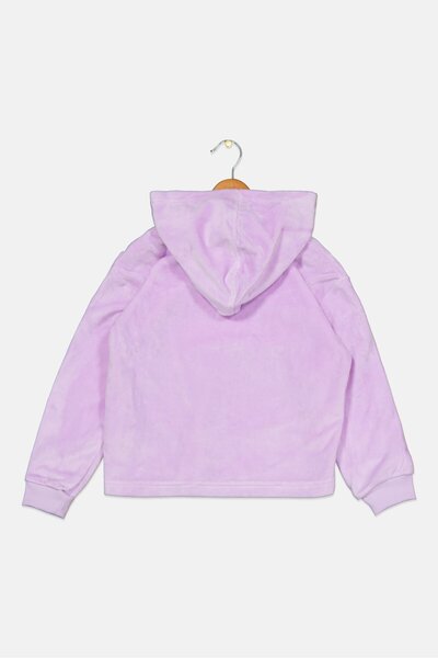 Converse Kids Girl Embroidered Logo Long Sleeve Hoodie, Pink