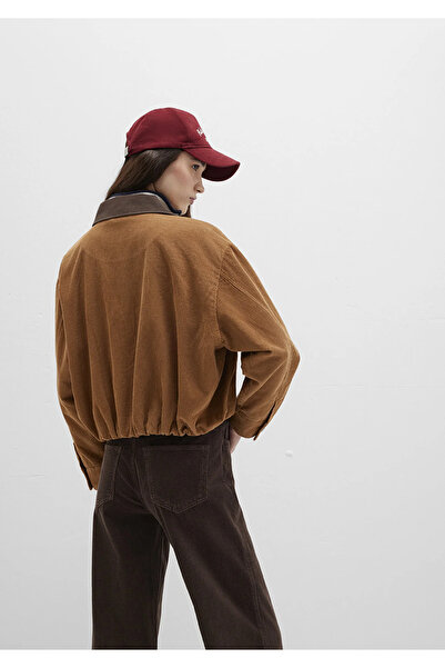 Mavi Καφέ κοντό βελούδινο μπουφάν oversized / Φαρδιά εφαρμογή 1110842-70381