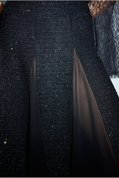 adL Mert Aslan Parçalı Tüvit Etek