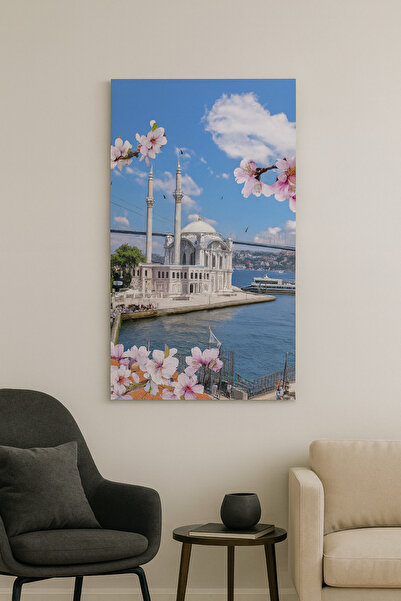 BLT DİZAYN Golful de Istanbul și moscheea din Otrăvăria, pictură pe sticlă, e...