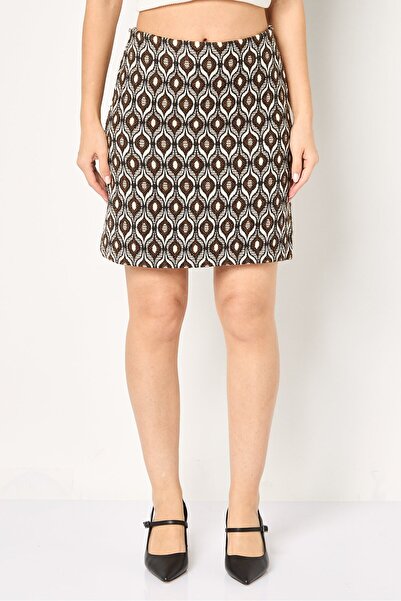 PROMOD Women Allover Print Mini Skirt, Multicolor