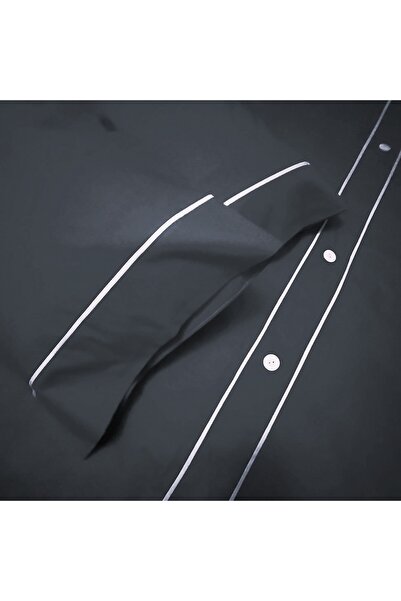 Casa Bucuriei single bed linen set, Piping model, 4 pcs, Black/White, 100% Cotton