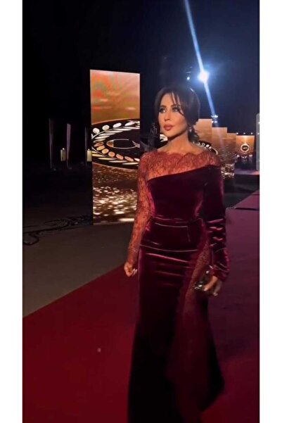 NALA FASHION فستان الظل المخملي