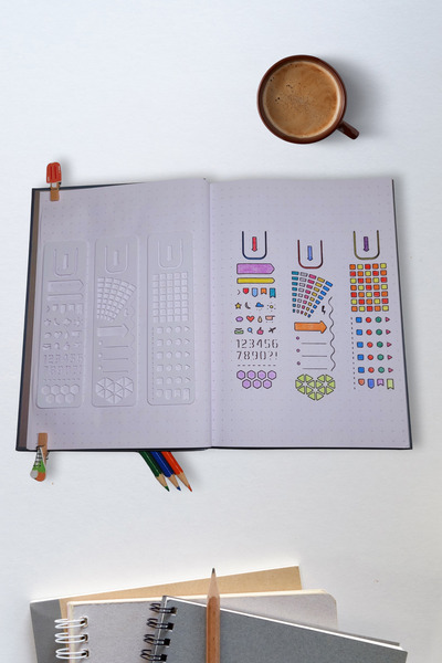 Karmelom Studio 3-Piece Bullet Journal Mini Ruler Set with Paper Clip Heads -...