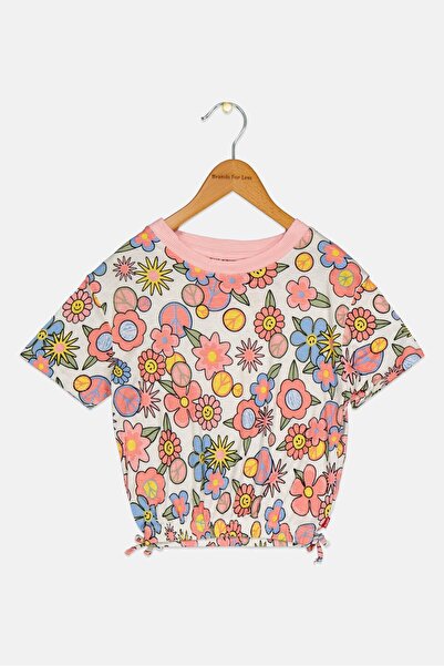 Levi's Kids Girl Short Sleeve Floral Print Top, Multicolor