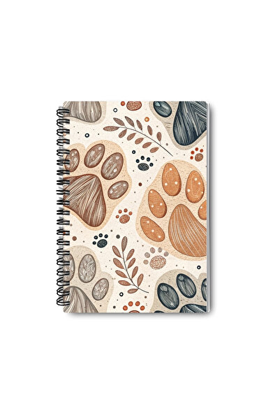 qoeuyl boutique مجموعة دفاتر ملاحظات مدرسية من 4 قطع بتصميم أظافر القطط اللطيفة، حلزونية سلكية، مقاس A5، بدون خطوط