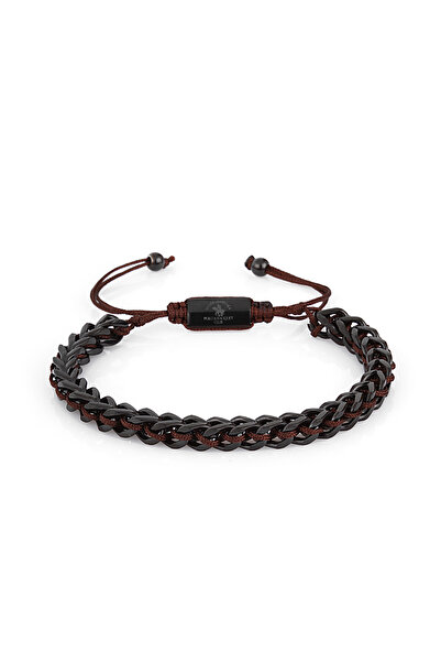 SANTA BARBARA POLO Bratara cafenia, Santa Barbara Polo, pentru barbati, din o...