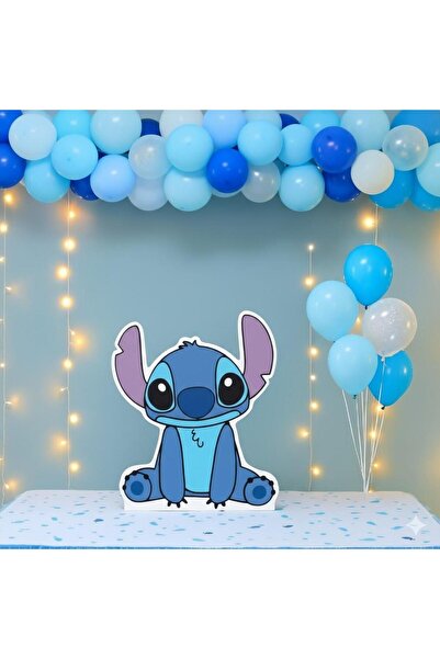 DODOMAR Ayaklı pano Stitch Temalı 34 cm Lilo Stitch Doğum Günü Masa Dekoru- Çocuk odası Süsü