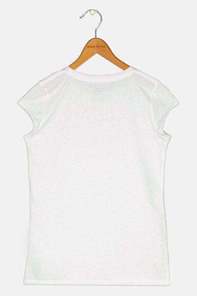 Levi's Kids Girl Crew Neck Short Sleeves Brand Logo Tops, White