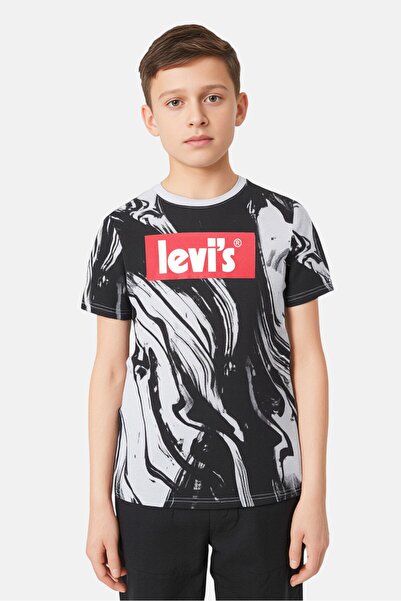 Levi's تي شيرت بأكمام قصيرة وشعار العلامة التجارية للأطفال الأولاد، متعدد الأ...