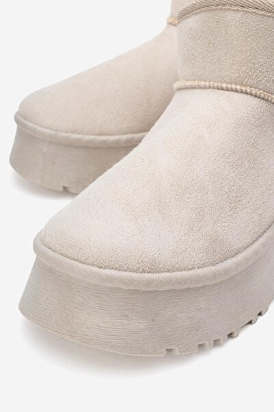 CCWAY AYAKKABI Yüksek Tabanlı Mini Bot BEJ