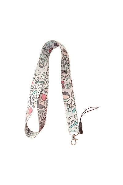 Ankara Üniforma حبل تعليق للرقبة لطبيب الأسنان في المستشفى وحزام للهاتف (حامل...