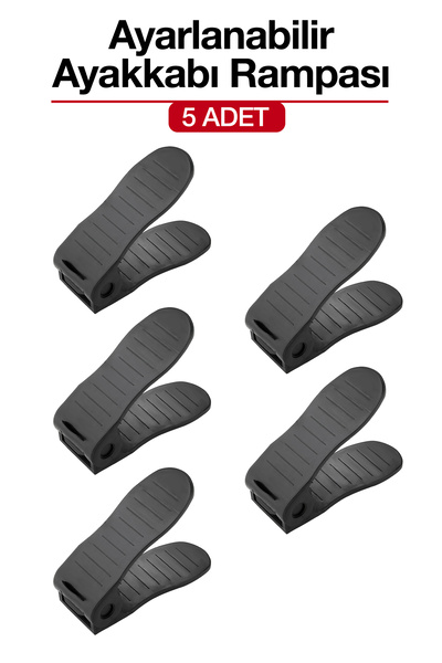 Pazarika 5 komada podesive rampe za cipele – organizator za cipele u ormariću