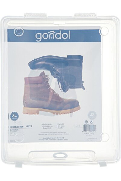 Gondol Ayakkabı - Bot Saklama Kutusu - 2 Adet (Şeffaf)