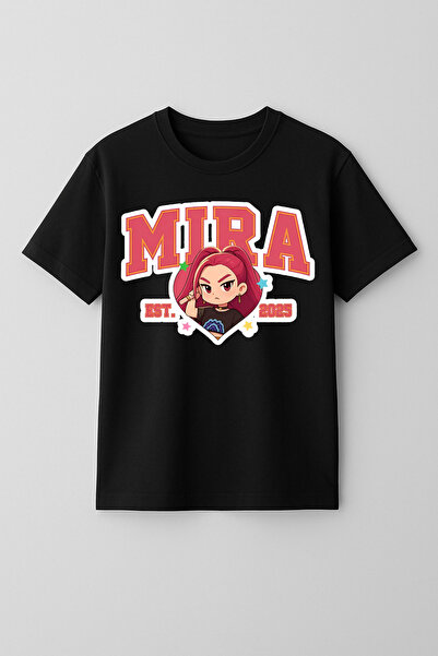 Kpop Demon Hunters Huntrix Mira Short Sleeve Printed Girl T-Shirt (4-13 Years)