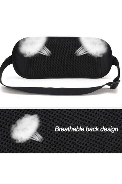 OEM Unisex Travel Waist Bag, Nylon, Color Black, 15 x 35 cm
