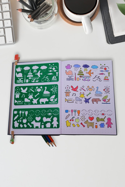 Karmelom Studio Set de rigle cu șabloane tematice Montessori (3 bucăți)