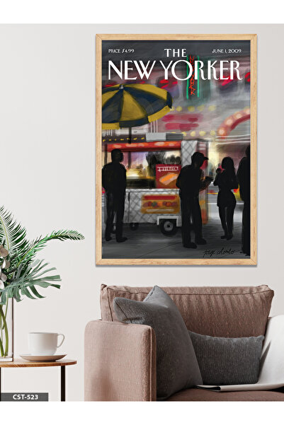 CeSht Poster iz časopisa The New Yorker, jednodijelna slika u drvenom okviru
