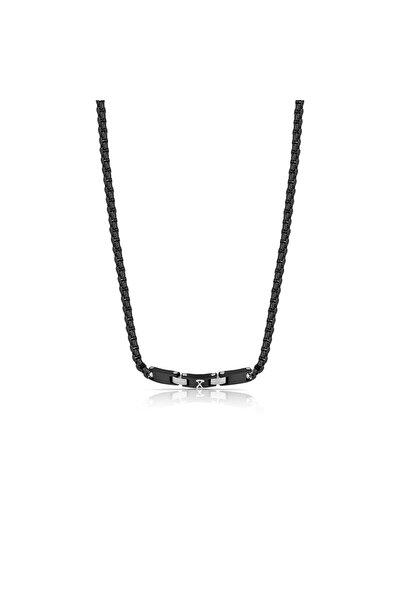 SANTA BARBARA POLO Lant negru, Santa Barbara Polo, pentru barbati, din otel i...