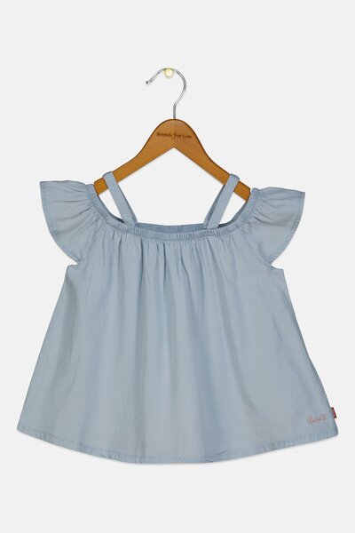 Levi's Kids Girl Plain Dress, Light Blue