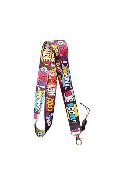 Ankara Üniforma Cartoon Character Lettering Neck Lanyard and Phone Strap (Car...